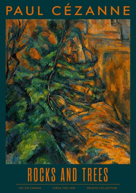 Paul Cézanne Rocks and Trees IV No2 - Poster